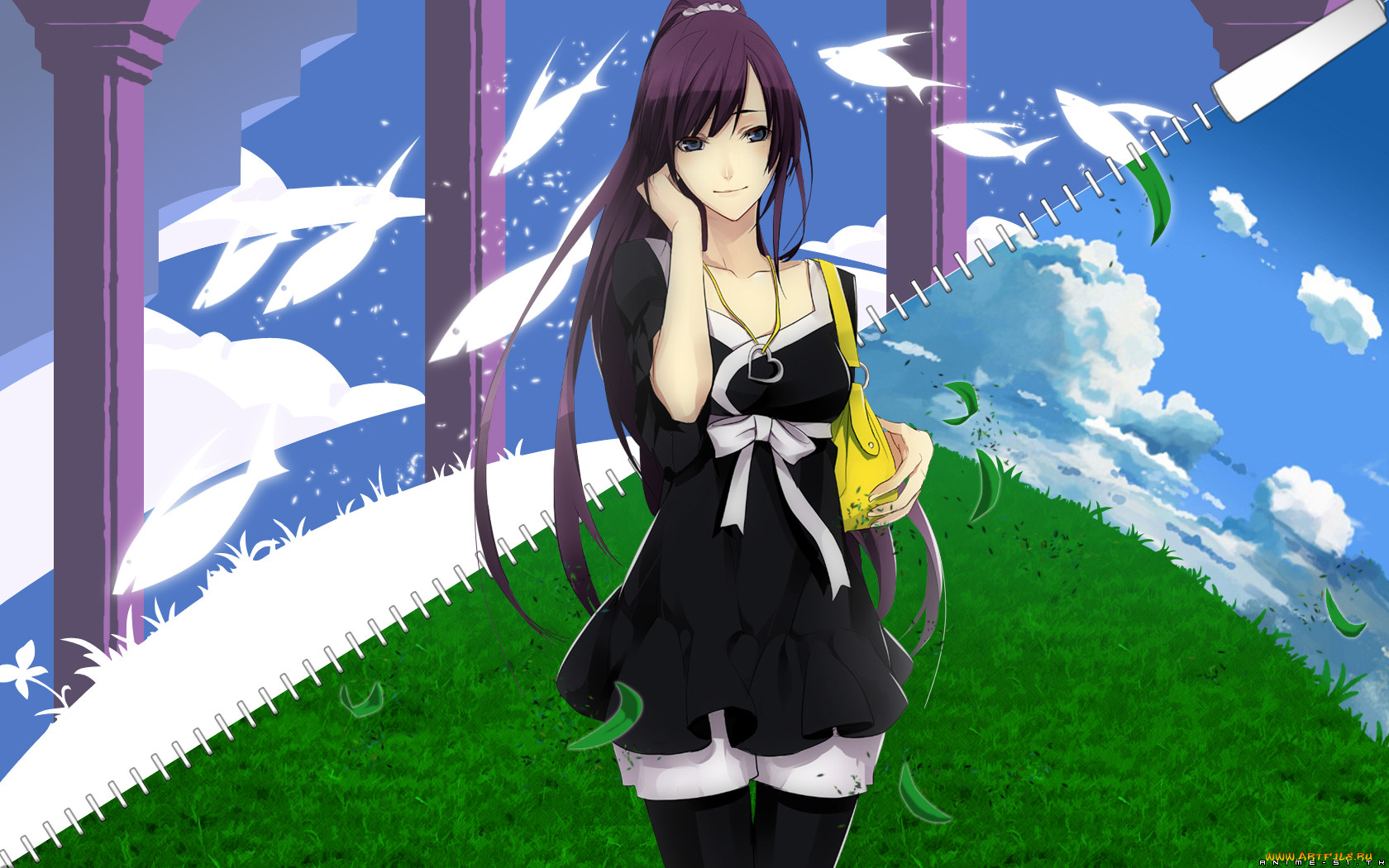 , bakemonogatari, senjougahara hitagi, , , , , , , , , 